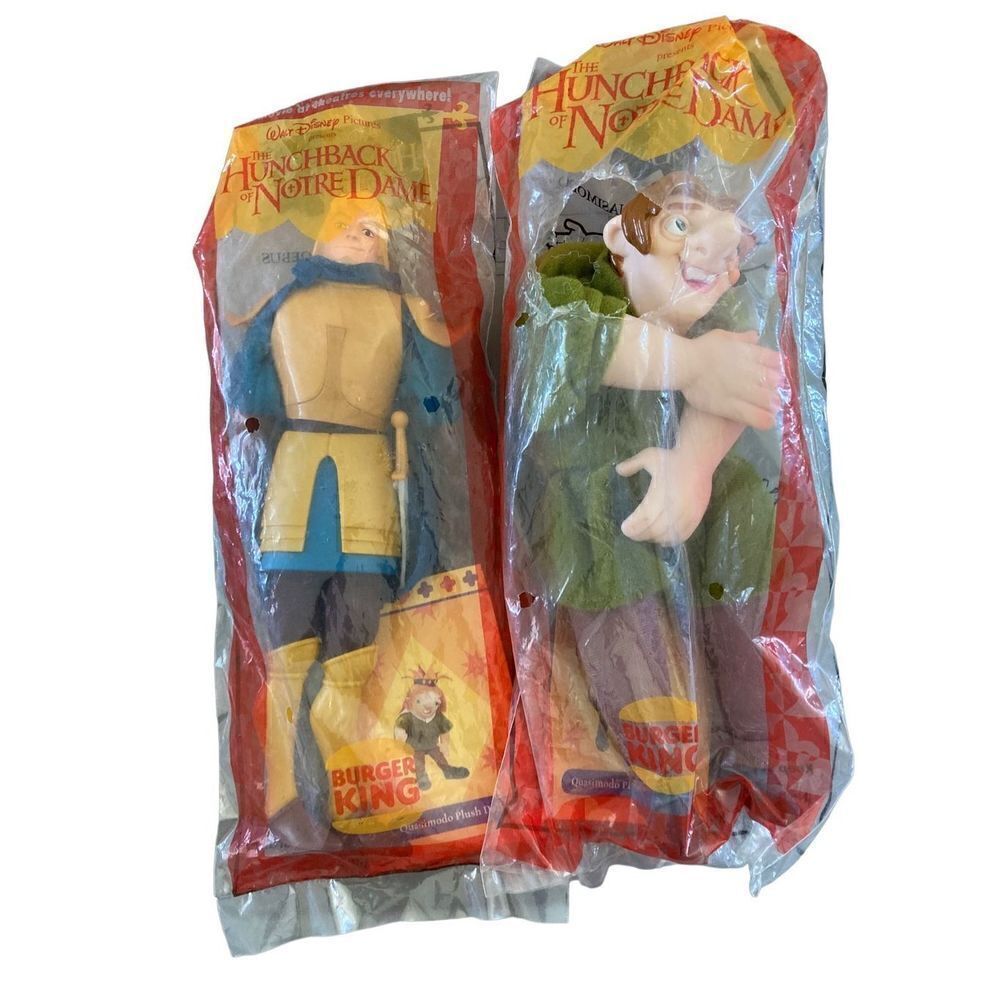 Lot of 2 Phoebus Quasimodo Plush Collectibles Toys Action Figures BK Burger King